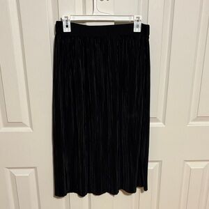 Elegant Black Pleated Skirt